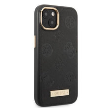 Заредете изображение във визуализатора на галерията – Guess GUHMP13MSAPSTK iPhone 13 6.1" black/black hardcase Peony Logo Plate MagSafe
