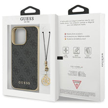 Заредете изображение във визуализатора на галерията – Guess GUHCP14LGF4GGR iPhone 14 Pro 6.1" grey/grey hardcase 4G Charms Collection
