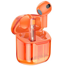 Заредете изображение във визуализатора на галерията – Borofone TWS Bluetooth Earphones BW23 Crystal Bean Transparent Edition Orange

