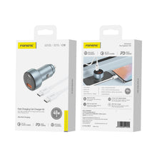 Заредете изображение във визуализатора на галерията – Foneng Car charger C18 - USB + Type C - PD 30W 3A with Type C to Type C cable grey
