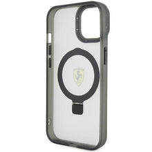 Заредете изображение във визуализатора на галерията – Ferrari FEHMP15SUSCAH iPhone 15 6.1" transparent hardcase Ring Stand 2023 Collection MagSafe
