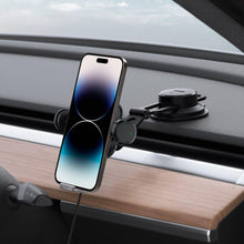 Заредете изображение във визуализатора на галерията – Spigen UTS35W ONETAP UNIVERSAL WINDSHIELD &amp; DASHBOARD CAR MOUNT WIRELESS CHARGER BLACK
