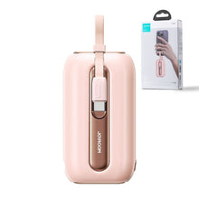 Заредете изображение във визуализатора на галерията – Joyroom powerbank 10000mAh Colorful Series 22.5W with 2 built-in USB C and Lightning cables pink (JR-L012)
