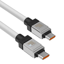 Заредете изображение във визуализатора на галерията – BASEUS cabel Type C to Type C CoolPlay Fast Charging 100W 1m white CAKW000202

