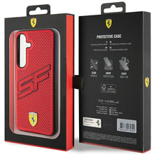 Заредете изображение във визуализатора на галерията – Original FERRARI hardcase Big SF Perforated FEHCS24MPINR for Samsung Galaxy  S24 FEHCS24MPINR Red
