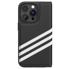 Заредете изображение във визуализатора на галерията – Adidas OR Booklet Case PU iPhone 14 Pro black/white 50196
