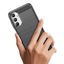 Заредете изображение във визуализатора на галерията – Flexible carbon pattern case for Samsung Galaxy M14 Carbon Case - black
