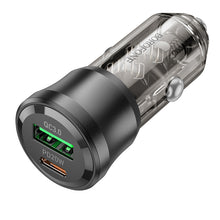 Заредете изображение във визуализатора на галерията – Borofone Car charger BZ25 Journey - USB + Type C - PD38W 3A black
