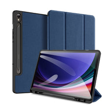 Заредете изображение във визуализатора на галерията – Dux Ducis Domo Samsung Galaxy Tab S9 FE case with stand - blue
