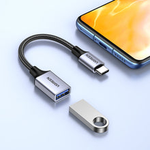 Заредете изображение във визуализатора на галерията – USB C (male) - USB (female) 3.0 OTG cable 0.15m Ugreen US378 - black
