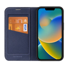 Заредете изображение във визуализатора на галерията – Dux Ducis Skin X2 case for iPhone 14 case with magnetic flap blue
