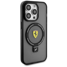 Заредете изображение във визуализатора на галерията – Ferrari FEHMP15XUSCAK iPhone 15 Pro Max 6.7" black/black hardcase Ring Stand 2023 Collection MagSafe
