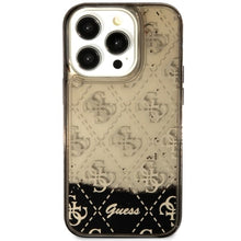Заредете изображение във визуализатора на галерията – Original Case GUESS Liquid Glitter 4G Transculent GUHCP14LLC4PSGK for Iphone 14 Pro black
