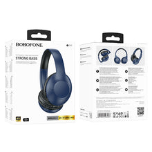 Заредете изображение във визуализатора на галерията – Borofone Headphones BO23 Glamour bluetooth blue

