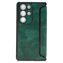 Заредете изображение във визуализатора на галерията – Razor Leather Book Case for Samsung Galaxy A33 5G dark green
