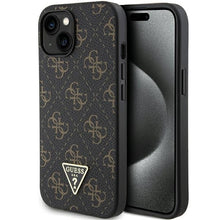 Заредете изображение във визуализатора на галерията – Original Case GUESS hardcase 4G Triangle Metal Logo GUHCP15MPG4GPK for Iphone 14 Plus/ 15 Plus black
