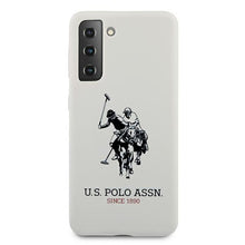 Заредете изображение във визуализатора на галерията – Original faceplate case US POLO USHCS21SSLHRWH for SAMSUNG S21 (Silicone Logo / white)
