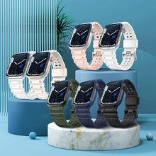 Заредете изображение във визуализатора на галерията – Strap Triple Protection strap for Apple Watch Ultra, SE, 8, 7, 6, 5, 4, 3, 2, 1 (49, 45, 44, 42 mm) band bracelet black
