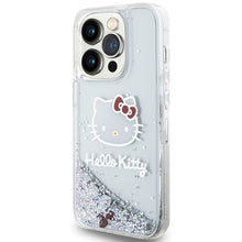 Заредете изображение във визуализатора на галерията – Original Case HELLO KITTY hardcase Liquid Glitter Charms
 Kitty Head HKHCP14XLIKHET for Iphone 14 Pro Max silver
