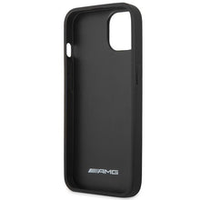 Заредете изображение във визуализатора на галерията – AMG AMHCP13MDEBK iPhone 13 6.1" black/black hardcase Leather&amp;Carbon Red Stitching
