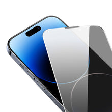 Заредете изображение във визуализатора на галерията – Baseus Privacy Tempered Glass For iPhone 14 Pro Max Full Screen 0.4mm Privacy Filter Anti Spy + Mounting Kit
