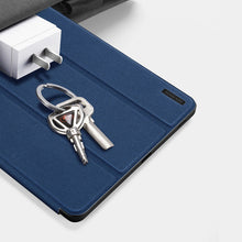 Заредете изображение във визуализатора на галерията – Dux Ducis Domo eco-leather case with stand for Samsung Tab S9 FE+ - blue
