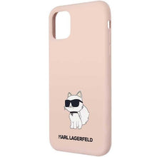 Заредете изображение във визуализатора на галерията – Karl Lagerfeld KLHCN61SNCHBCP iPhone 11/ XR 6.1" hardcase pink/pink Silicone Choupette
