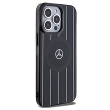 Заредете изображение във визуализатора на галерията – Original Case MERCEDES hardcase Double Layer Crossed Lines MagSafe MEHMP15X23HRSK for Iphone 15 Pro Max Black
