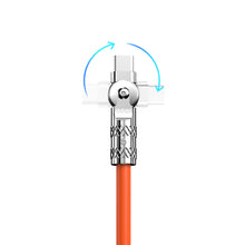 Заредете изображение във визуализатора на галерията – Angled cable USB-C - Lightning 30W 1m rotation 180° Dudao - orange
