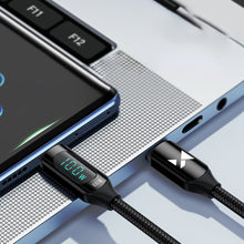 Заредете изображение във визуализатора на галерията – Wozinsky WUCCC2 USB C - USB C Cable with PD Display 100W 2m - Black
