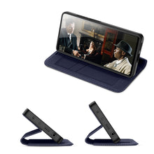 Заредете изображение във визуализатора на галерията – Dux Ducis Skin X2 case for Xiaomi Redmi Note 12 Pro+ flip cover wallet stand blue
