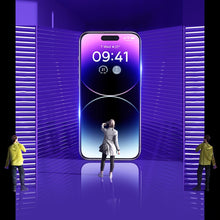 Заредете изображение във визуализатора на галерията – Baseus Privacy Tempered Glass for iPhone 14 Pro Full Screen 0.3mm Privacy Filter Anti Spy + Mounting Frame
