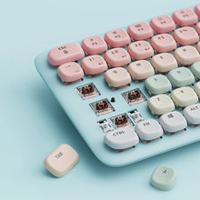 Заредете изображение във визуализатора на галерията – Ugreen KU101 Bluetooth/USB-C Wireless Mechanical Keyboard with Backlight - Pink
