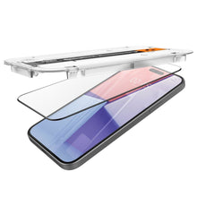 Заредете изображение във визуализатора на галерията – TEMPERED GLASS Spigen GLAS.TR "EZ FIT" FC IPHONE 15 BLACK
