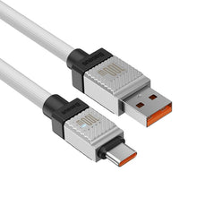 Заредете изображение във визуализатора на галерията – BASEUS cabel USB to Type C CoolPlay Fast Charging 100W 1m white CAKW000602
