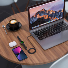 Заредете изображение във визуализатора на галерията – Choetech T319 MFI 5W wireless charger for Apple Watch + USB-C cable - black
