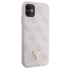Заредете изображение във визуализатора на галерията – Guess GUHCN61P4TDSCPP Case for iPhone 11 / Xr - Pink Crossbody 4G Metal Logo
