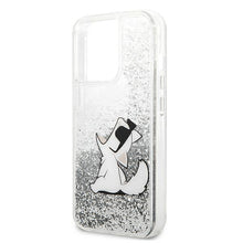 Заредете изображение във визуализатора на галерията – Karl Lagerfeld KLHCP13LGCFS iPhone 13 Pro / 13 6,1" srebrny/silver hardcase Liquid Glitter Choupette Fun
