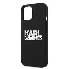 Заредете изображение във визуализатора на галерията – Karl Lagerfeld KLHCP13SSLKLRBK iPhone 13 mini 5,4" Silicone Stack Logo czarny/black
