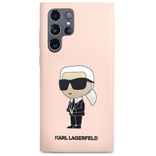 Заредете изображение във визуализатора на галерията – Karl Lagerfeld KLHCS23LSNIKBCP Sam S23 S918 Ultra hardcase pink/pink Silicone Ikonik
