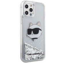 Заредете изображение във визуализатора на галерията – Karl Lagerfeld KLHCP12MLNHCCS iPhone 12/ 12 Pro 6.1" silver/silver hardcase Glitter Choupette Head
