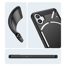 Заредете изображение във визуализатора на галерията – Carbon Case case for Nothing Phone 1 flexible silicone carbon cover black
