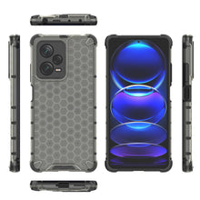 Заредете изображение във визуализатора на галерията – Honeycomb case for Xiaomi Redmi Note 12 Pro+ armored hybrid cover black
