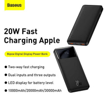 Заредете изображение във визуализатора на галерията – Power bank baseus bipow - 10 000mah lcd quick charge pd20w black ppdml-l01 - TopMag

