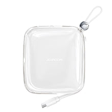 Заредете изображение във визуализатора на галерията – Joyroom power bank 10000mAh Jelly Series 22.5W with built-in USB C cable white (JR-L002)
