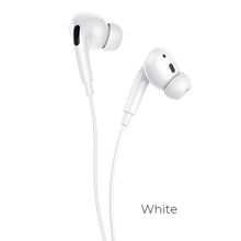 Заредете изображение във визуализатора на галерията – Hoco m101 crystal joy wire-controlled earphones with microphone white
