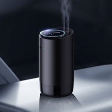 Заредете изображение във визуализатора на галерията – Baseus car diffuser atomizer car air freshener for drink holder black with a set of fragrances (white tea / juicy peach) + 1m USB-C power cable
