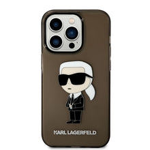 Заредете изображение във визуализатора на галерията – Original Pouch KARL LAGERFELD  Ikonik Karl Lagerfeld KLHCP14XHNIKTCK for Iphone 14 Pro Max black

