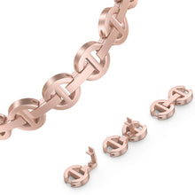 Заредете изображение във визуализатора на галерията – Bracelet loop for Apple Watch 38/40/41 design 3 rose gold
