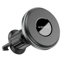 Заредете изображение във визуализатора на галерията – Borofone Car holder BH77 Seaside magnetic to air vent mount black
